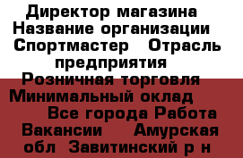 Директор магазина › Название организации ­ Спортмастер › Отрасль предприятия ­ Розничная торговля › Минимальный оклад ­ 39 000 - Все города Работа » Вакансии   . Амурская обл.,Завитинский р-н